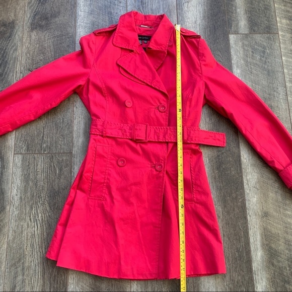 Zara Woman Cranberry Double Breasted Trench Coat - Picture 13 of 14